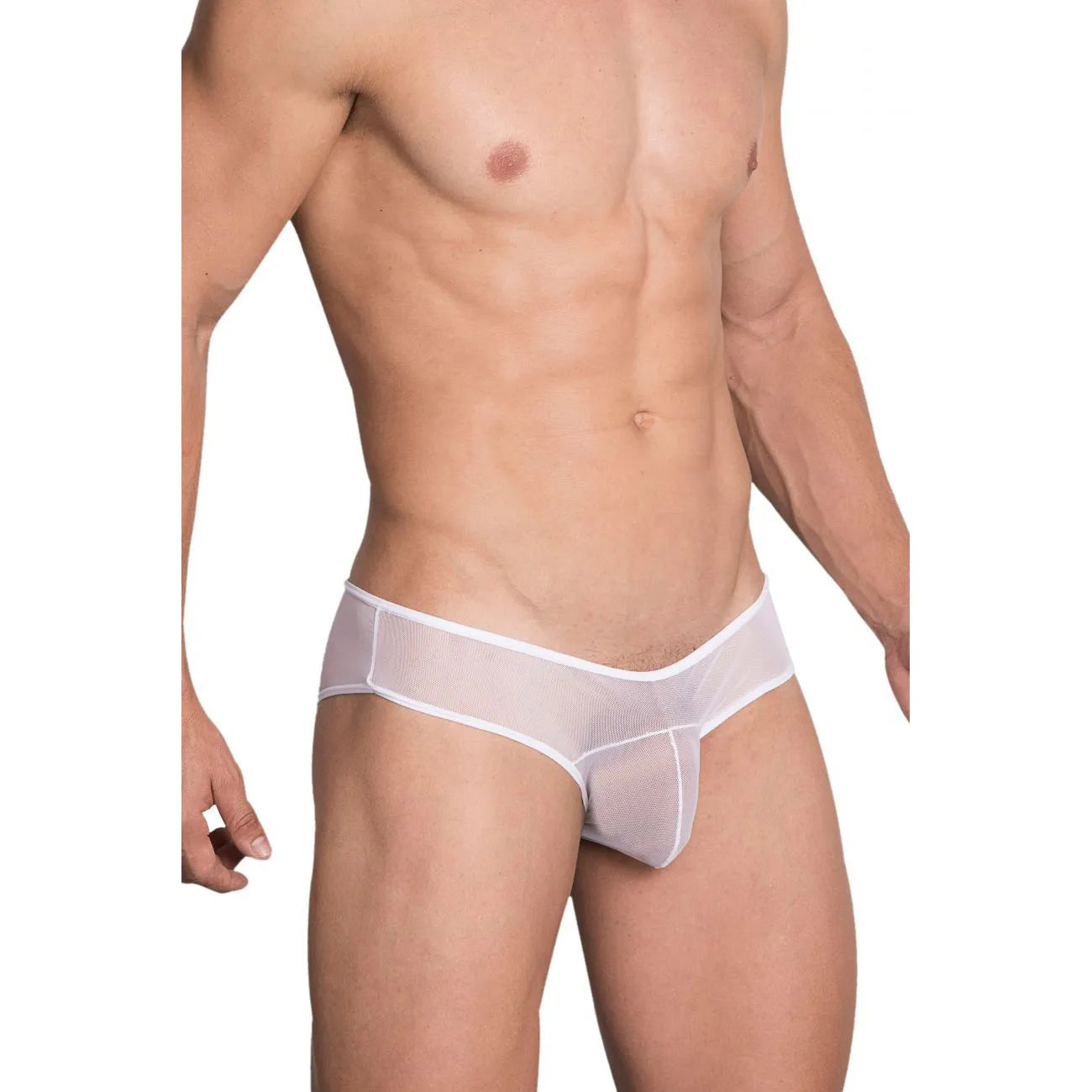 Men’s Sheer Mesh Bikini Brief – Transparent Low Rise Lingerie
