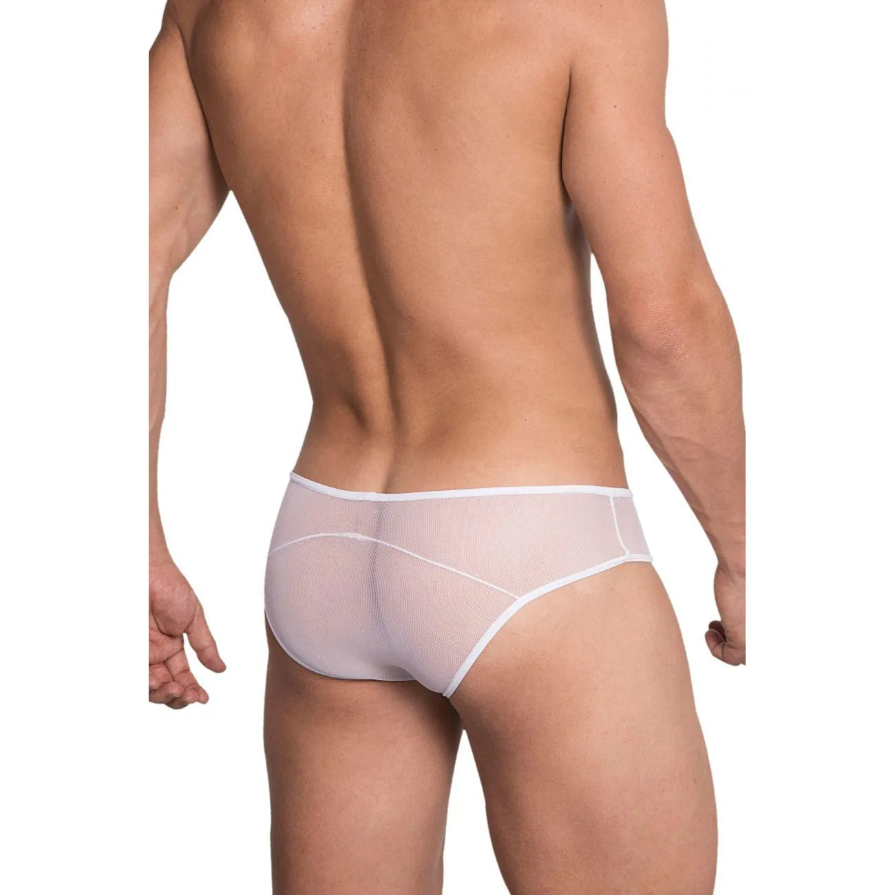 Men’s Sheer Mesh Bikini Brief – Transparent Low Rise Lingerie