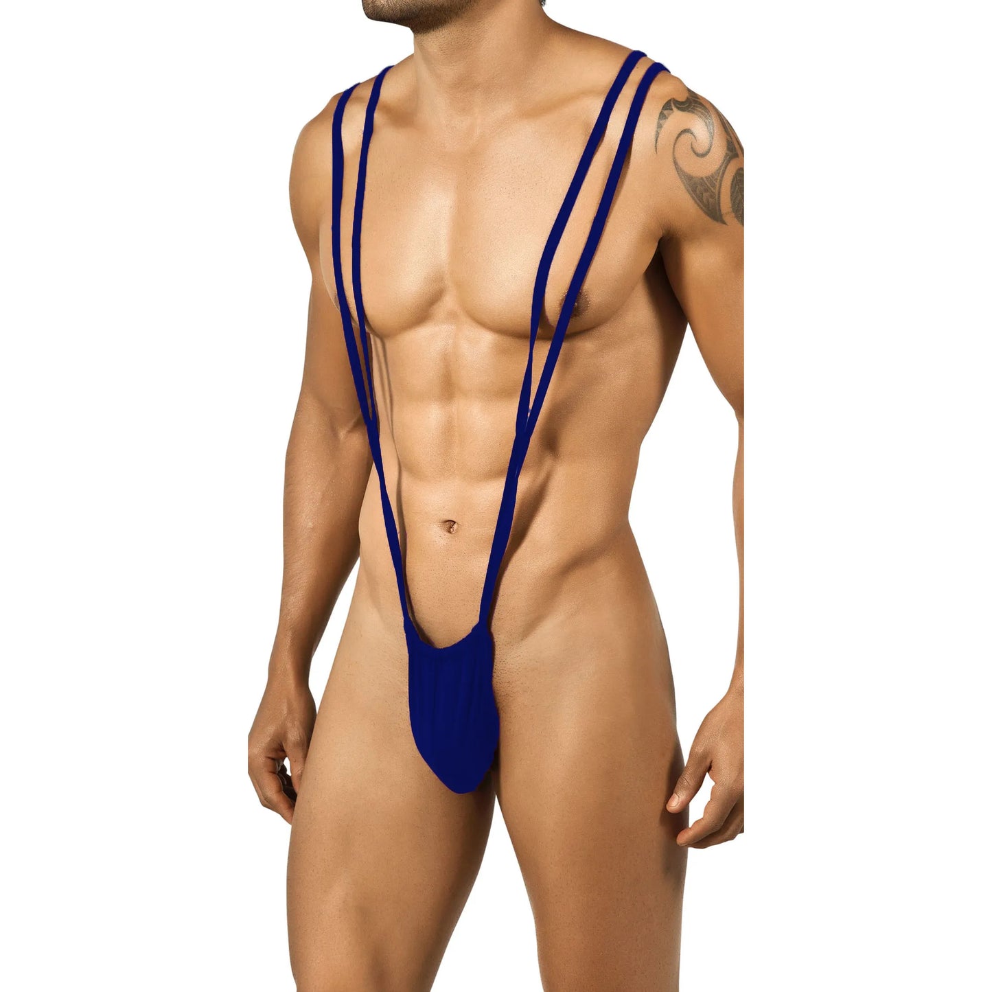 Men’s Ultra Minimal Suspender Thong Bodysuit – Exotic Stretch One Piece Lingerie