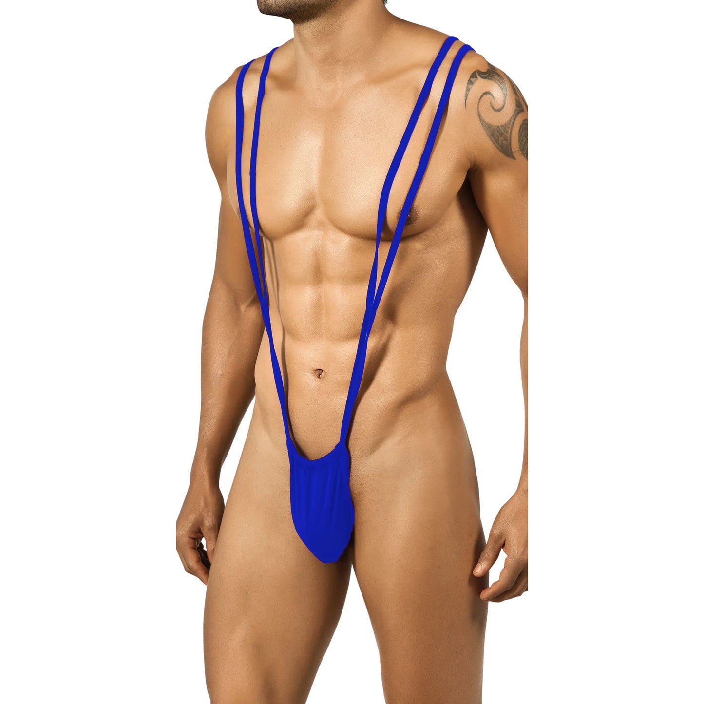 Men’s Ultra Minimal Suspender Thong Bodysuit – Exotic Stretch One Piece Lingerie