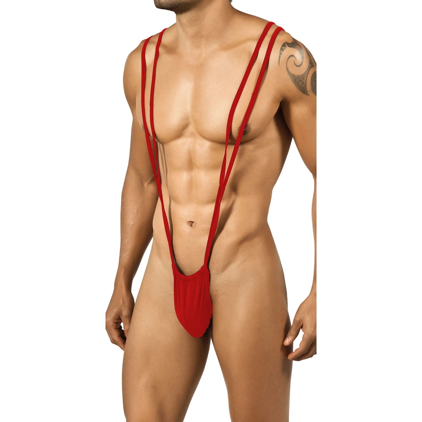 Men’s Ultra Minimal Suspender Thong Bodysuit – Exotic Stretch One Piece Lingerie