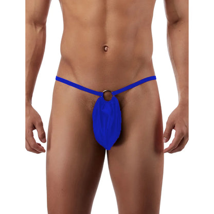 Men’s Minimal Ring Detail Exotic Pouch Thong – Soft Stretch Intimate Underwear