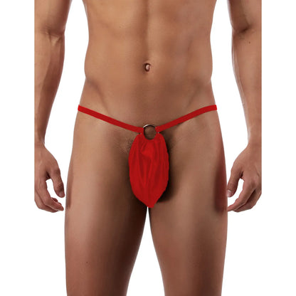 Men’s Minimal Ring Detail Exotic Pouch Thong – Soft Stretch Intimate Underwear