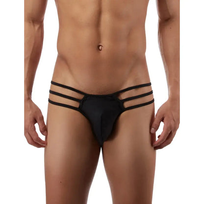 Men’s Triple Strap Low Rise Exotic Brief – Soft Stretch Minimal Underwear