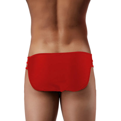 Men’s Triple Strap Low Rise Exotic Brief – Soft Stretch Minimal Underwear