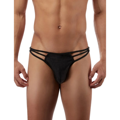 Men’s Cut-Out Strap Exotic Brief – Soft Stretch Low Rise Intimate Underwear