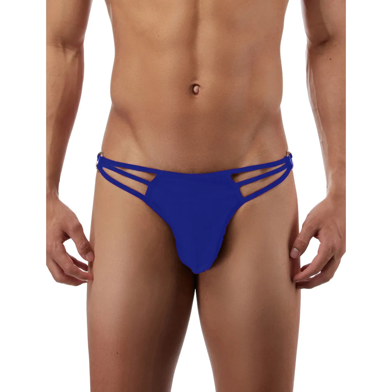 Men’s Cut-Out Strap Exotic Brief – Soft Stretch Low Rise Intimate Underwear