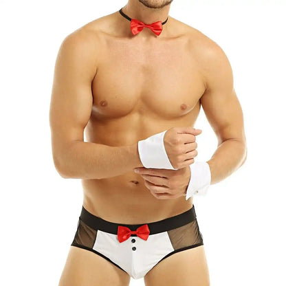 Men’s Tuxedo Mesh Brief Set – Formal Inspired Designer Lingerie