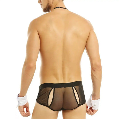 Men’s Tuxedo Mesh Brief Set – Formal Inspired Designer Lingerie