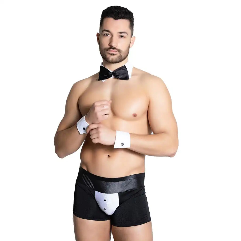 Men’s Tuxedo Boxer Brief Set – Formal Inspired Designer Lingerie