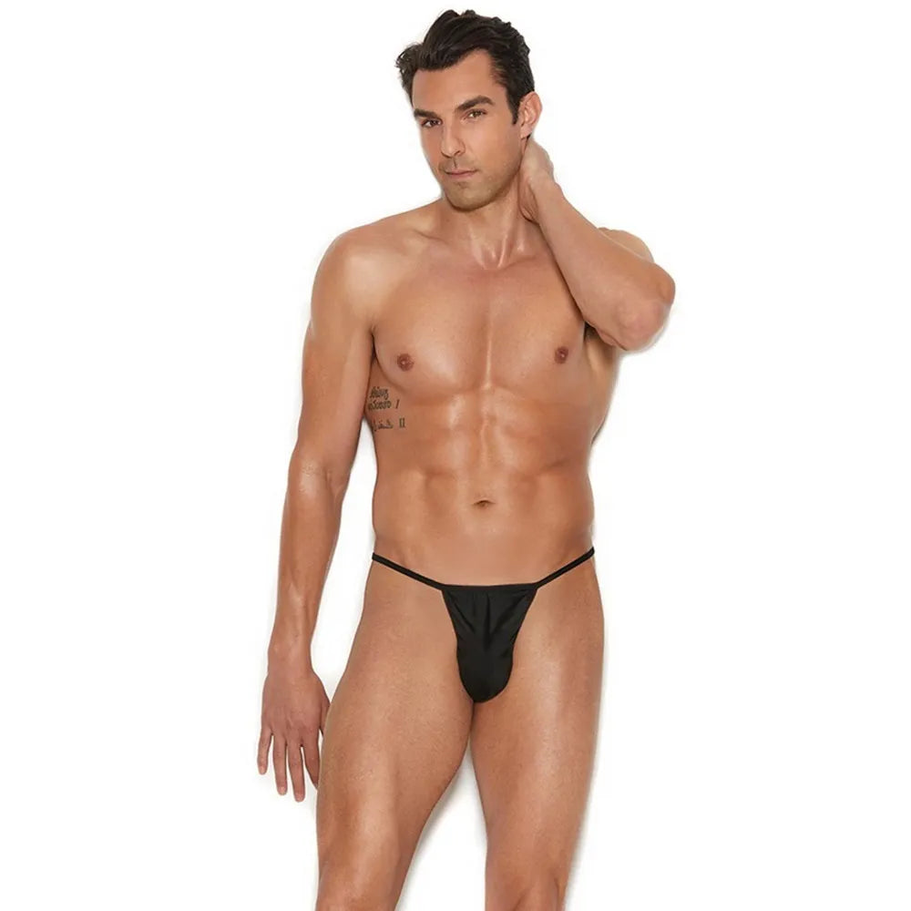 Men’s Ultra Minimal Low Rise Thong – Soft Stretch Exotic Intimate Underwear