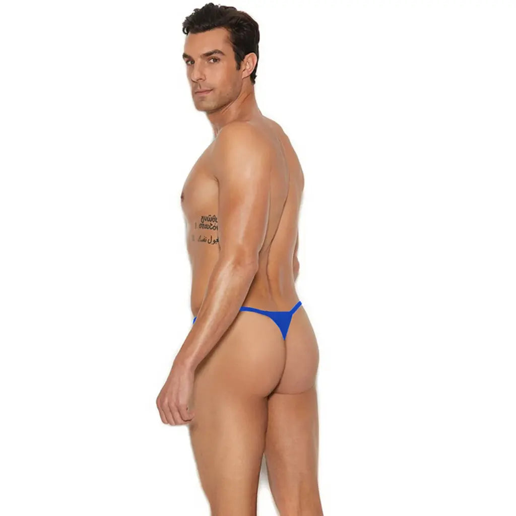 Men’s Ultra Minimal Low Rise Thong – Soft Stretch Exotic Intimate Underwear