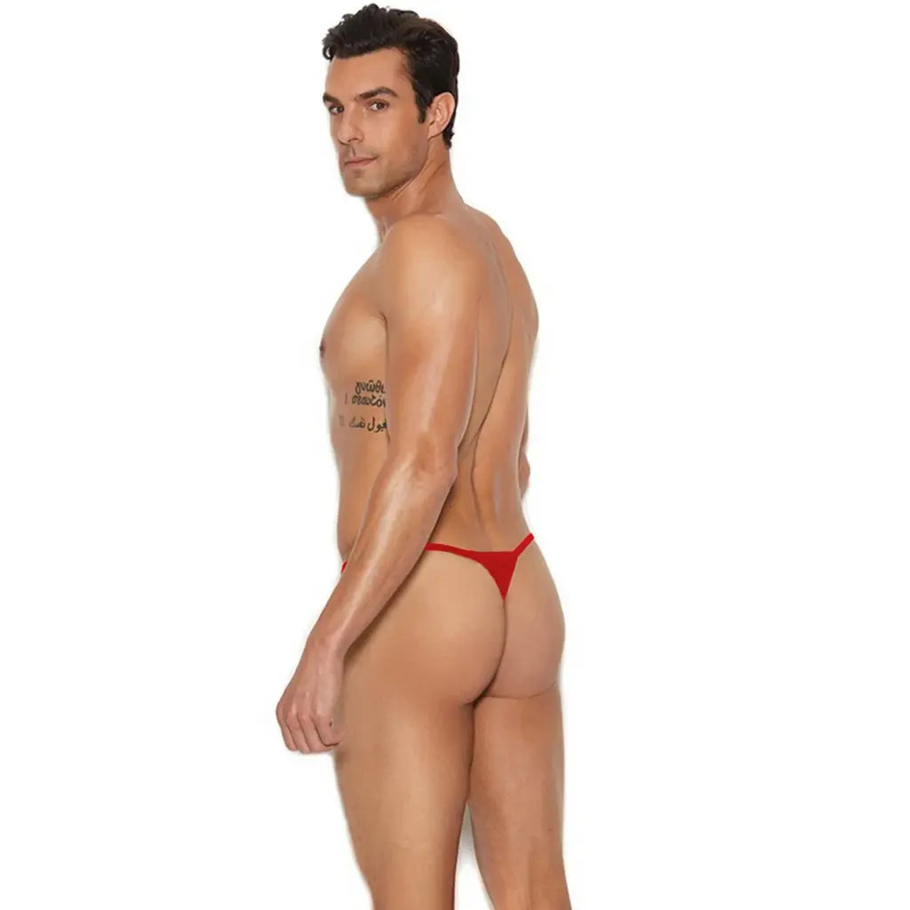 Men’s Ultra Minimal Low Rise Thong – Soft Stretch Exotic Intimate Underwear
