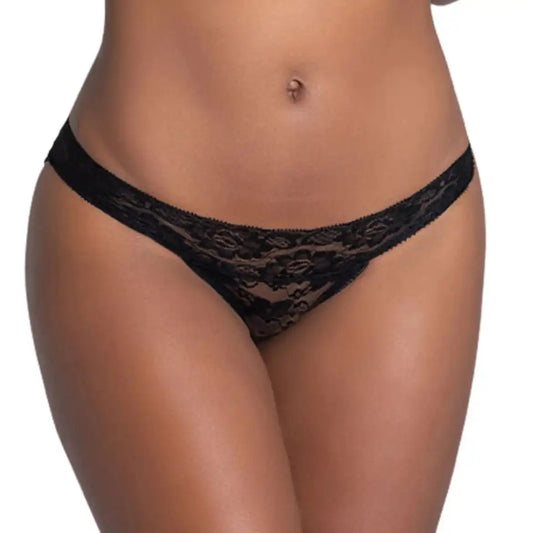 Women’s Sheer Floral Lace Bikini Panty – Elegant Mid-Rise Intimate Bottomwear