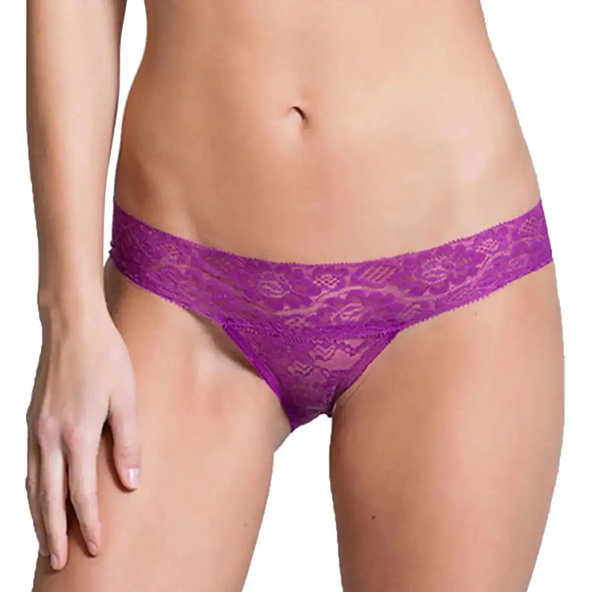 Women’s Sheer Floral Lace Bikini Panty – Elegant Mid-Rise Intimate Bottomwear
