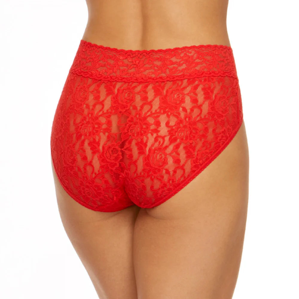 Women’s High Waist Floral Lace Brief Panty – Soft Stretch Sexy Lingerie Bottomwear