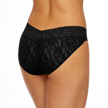 Floral Lace Low-Rise Women Bikini Panty – Elegant Semi-Sheer Designer Intimate Bottomwear