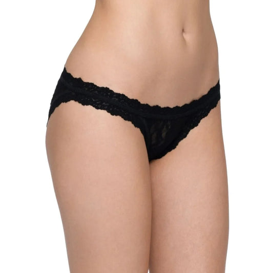 Women’s Floral Lace Bikini Panty – Elegant Low-Rise Sheer Intimate Bottomwear
