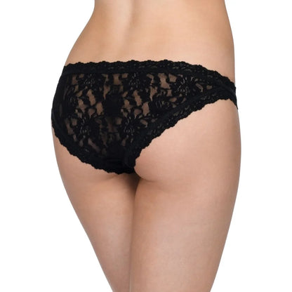 Women’s Floral Lace Bikini Panty – Elegant Low-Rise Sheer Intimate Bottomwear