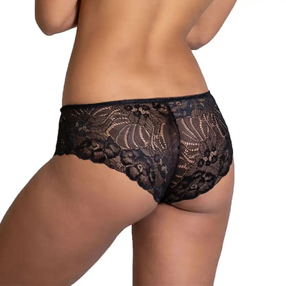 Women’s Sheer Floral Lace Boyshort Panty – Elegant Mid-Rise Intimate Bottomwear