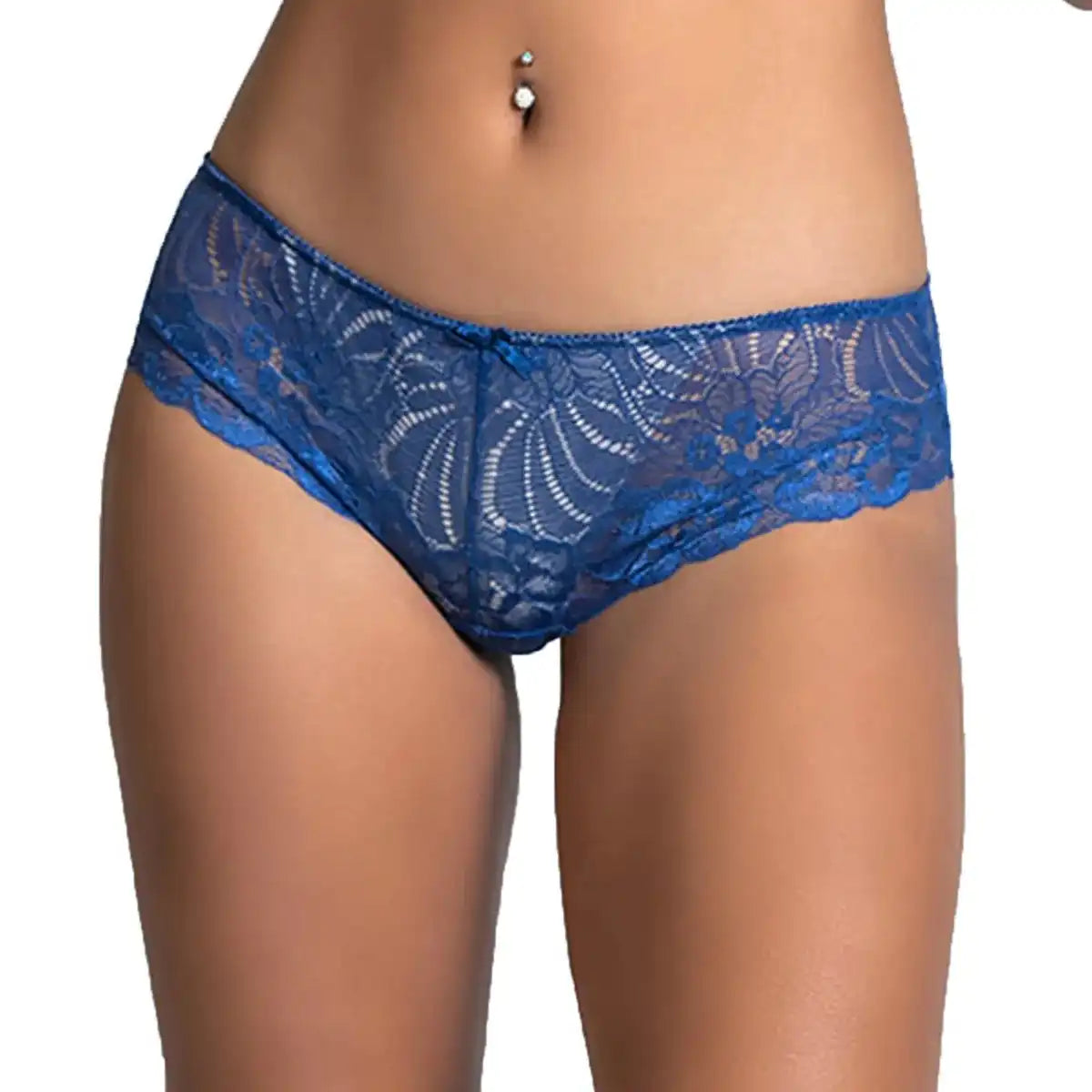 Women’s Sheer Floral Lace Boyshort Panty – Elegant Mid-Rise Intimate Bottomwear
