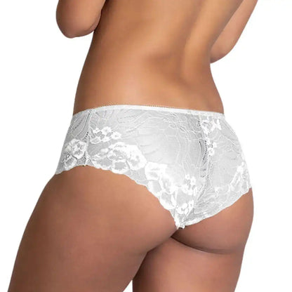Women’s Sheer Floral Lace Boyshort Panty – Elegant Mid-Rise Intimate Bottomwear