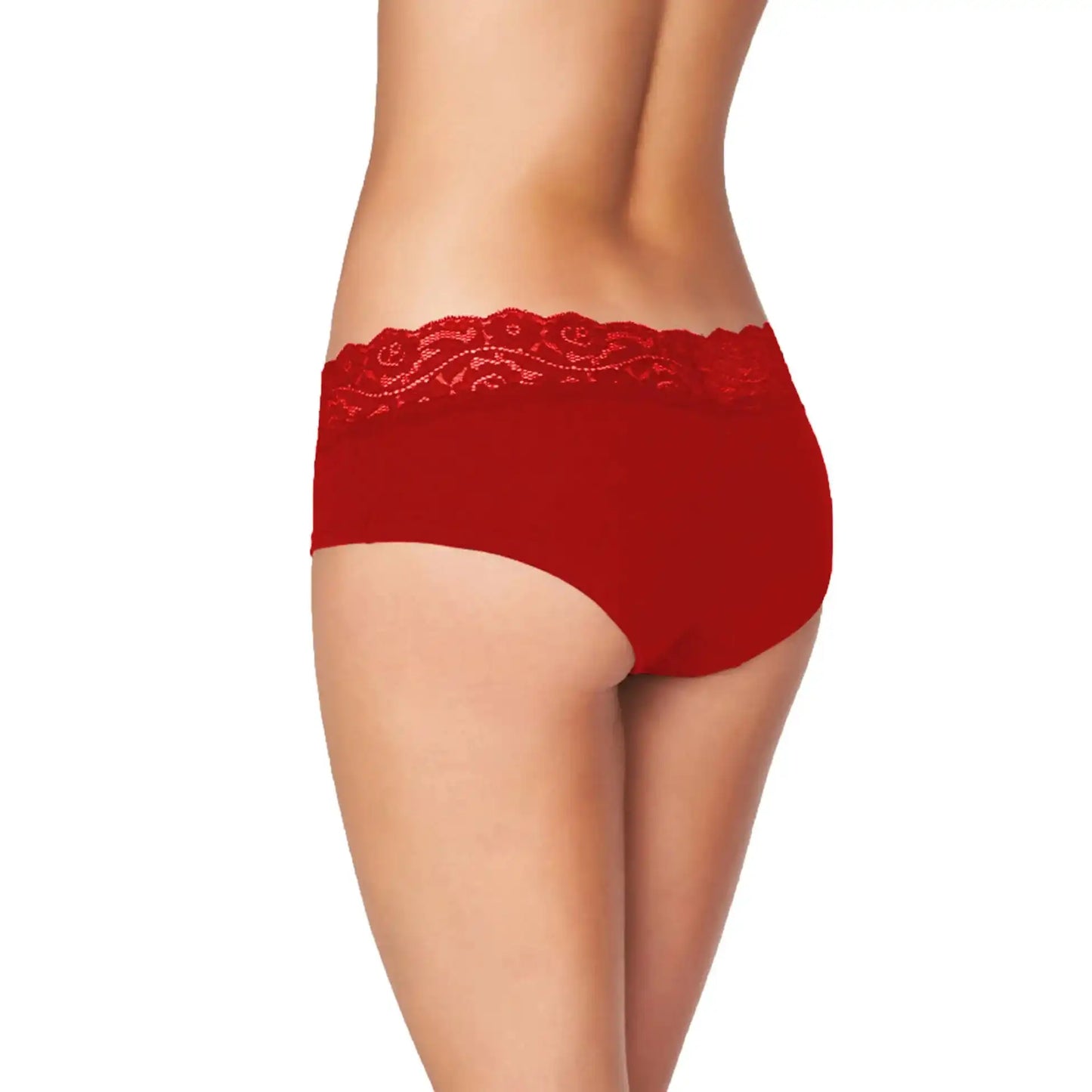 Women’s Seamless Hipster Panty with Lace Trim – Soft Comfortable Everyday Innerwear