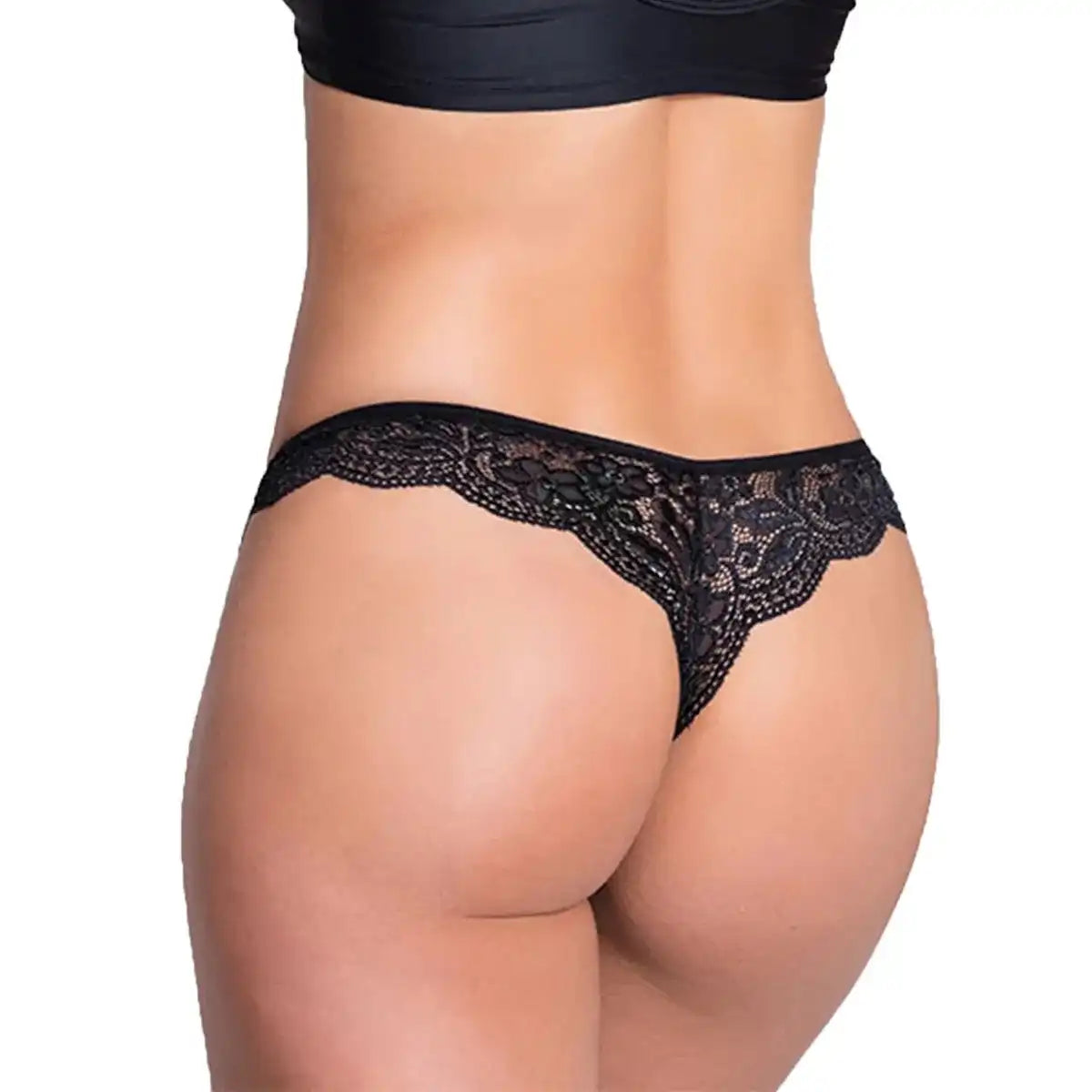 Women’s Floral Lace Low-Rise Designer Thong – Ultra-Soft Elegant Intimate Bottomwear
