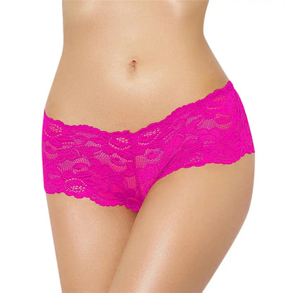 Women’s Floral Lace Low-Waist Cheeky Boyshorts – Ultra-Soft Elegant Intimate Bottomwear
