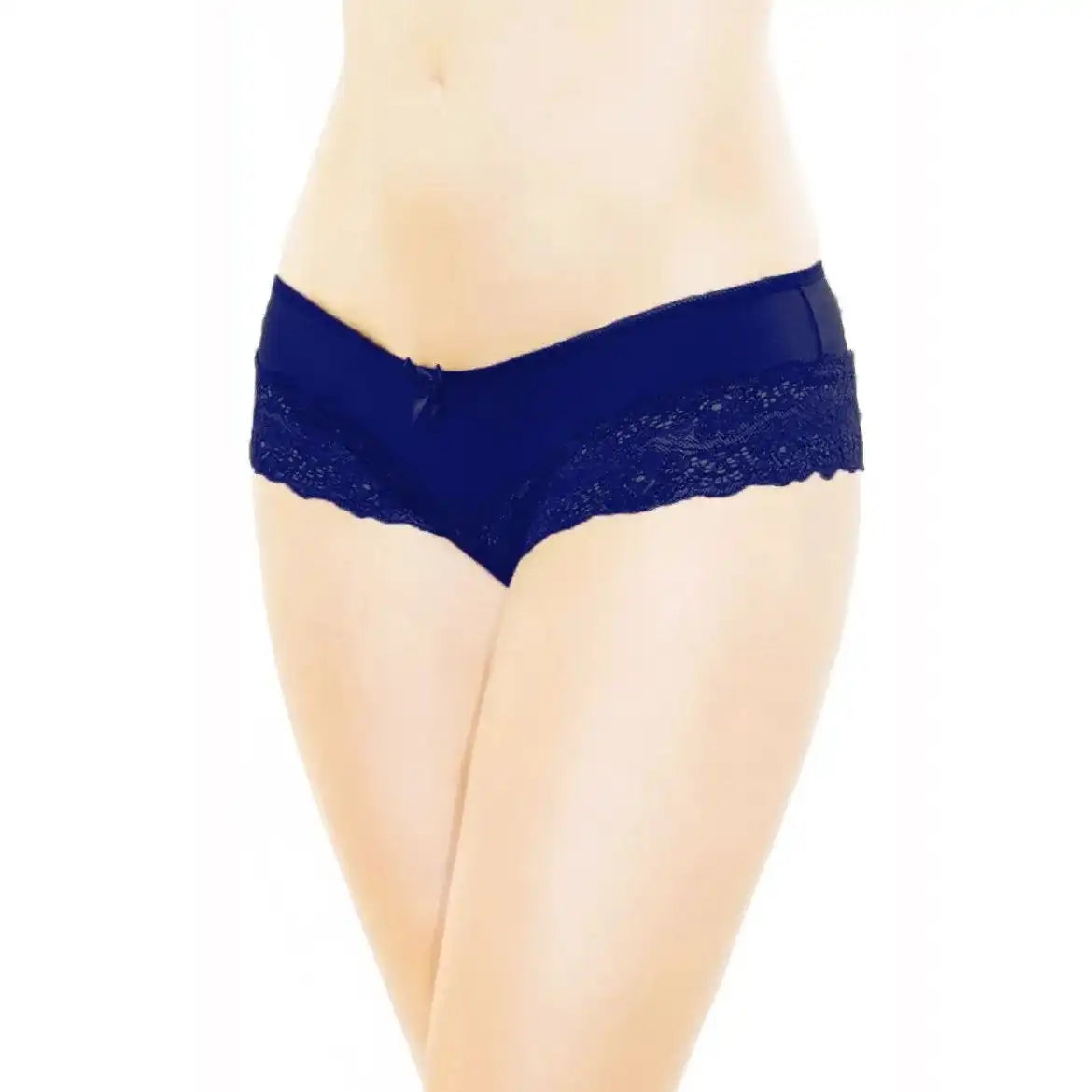 Women’s Lace Trim Cheeky Bikini Panty – Ultra-Soft Low-Rise Designer Intimate Bottomwear