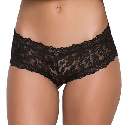 Women’s Sheer Floral Lace Brazilian Boyshort Panty – Ultra-Soft Designer Intimate Bottomwear