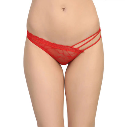 Women’s Double-Strap Sheer Lace Bikini Panty – Ultra-Lightweight Designer Intimate Bottomwear