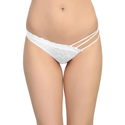 Women’s Double-Strap Sheer Lace Bikini Panty – Ultra-Lightweight Designer Intimate Bottomwear