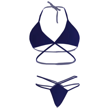 Women Sheer Lingerie Set Triangle Bralette and Strap Thong Panty Set Soft Stretch Designer Innerwear for Women