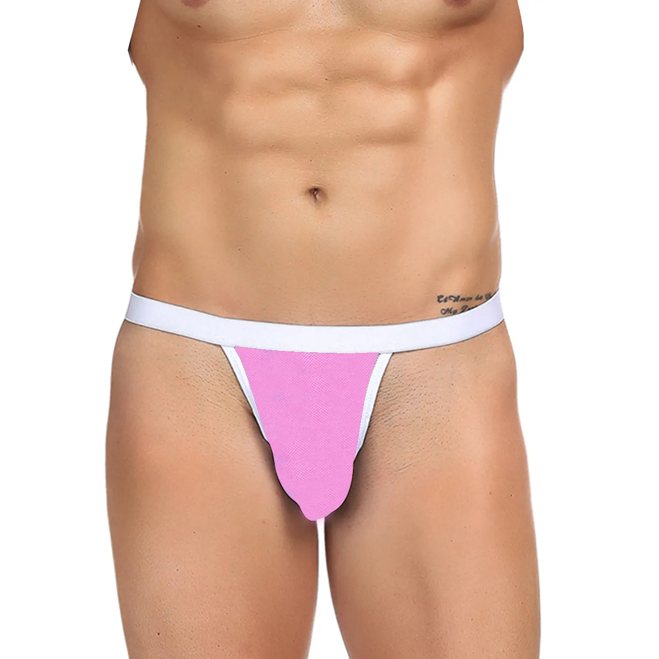  Premium men's micro mesh thong featuring a breathable honeycomb fabric, a supportive contoured pouch, and a thin low-rise waistband for a seamless fit.