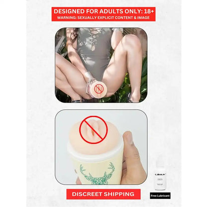AirTech silicone masturbator cup with soft textured interior and ergonomic portable design.
