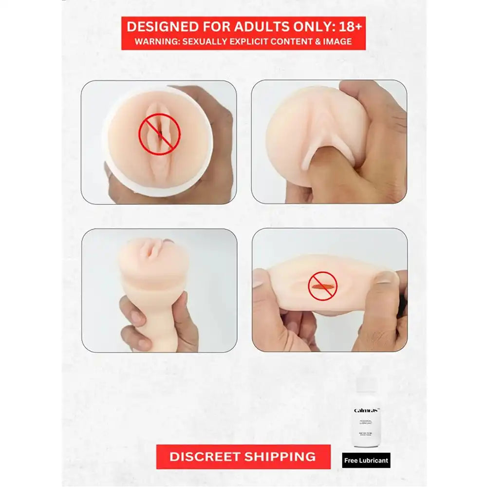 AirTech silicone masturbator cup with soft textured interior and ergonomic portable design.
