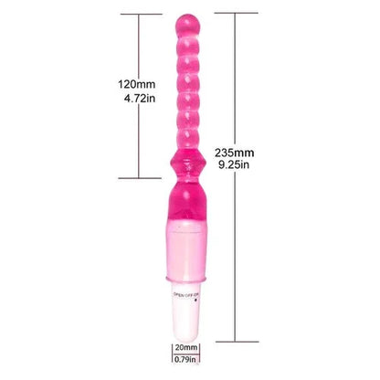 Pink beaded shape vibrator massager with ergonomic battery-operated design.