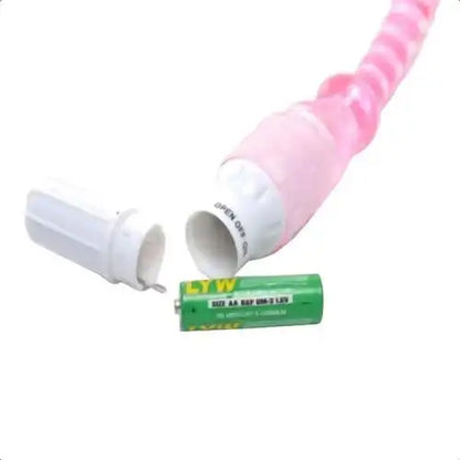 Pink beaded shape vibrator massager with ergonomic battery-operated design.