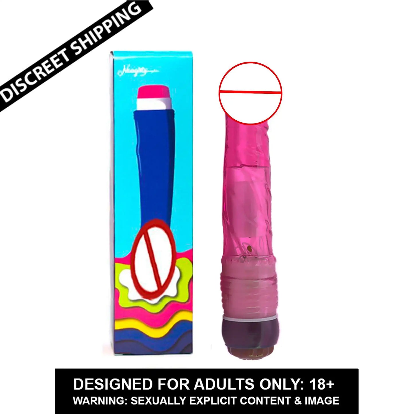 Colorful vibrating massager for women with compact portable design and multi-speed vibration settings.
