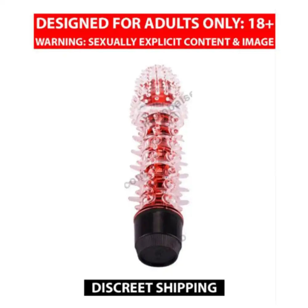 Crystal multi-speed vibrating massager with textured transparent design and ergonomic grip.