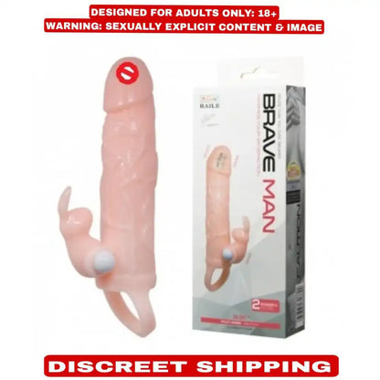 Dual Vibration Extension Sleeve for Men – Adjustable Personal Wellness Accessory