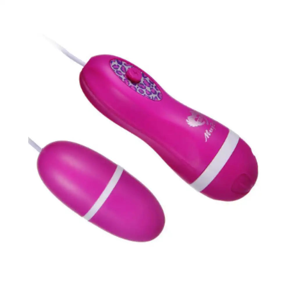 Purple egg vibrator relax massager for women with wired remote controller and compact design.