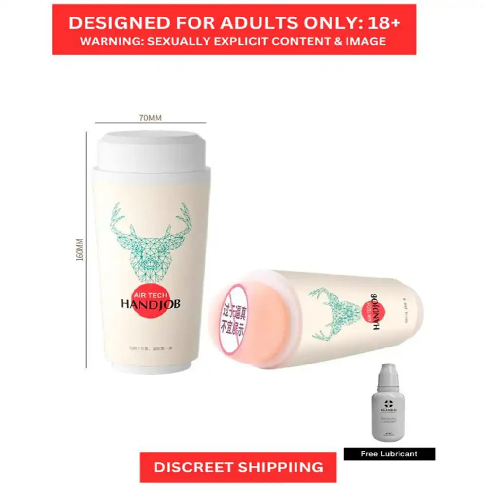 Gentle grip toy relax massager for men with reusable pocket cup design and soft textured interior.