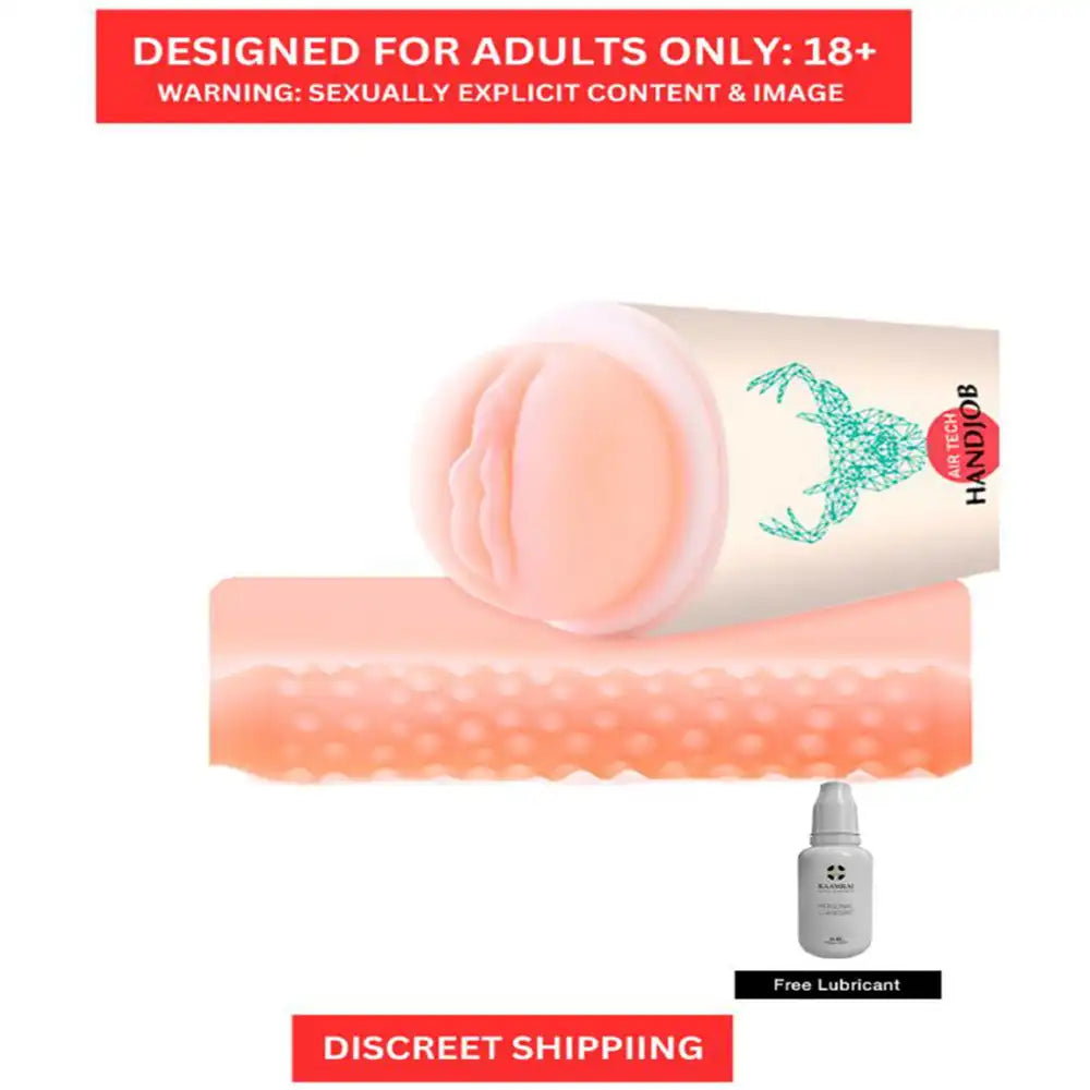 Gentle grip toy relax massager for men with reusable pocket cup design and soft textured interior.