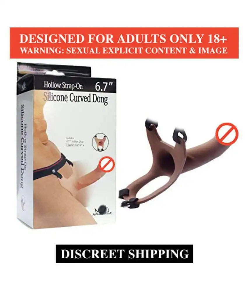 Hollow silicone curved wearable accessory with adjustable harness straps and ergonomic design.
