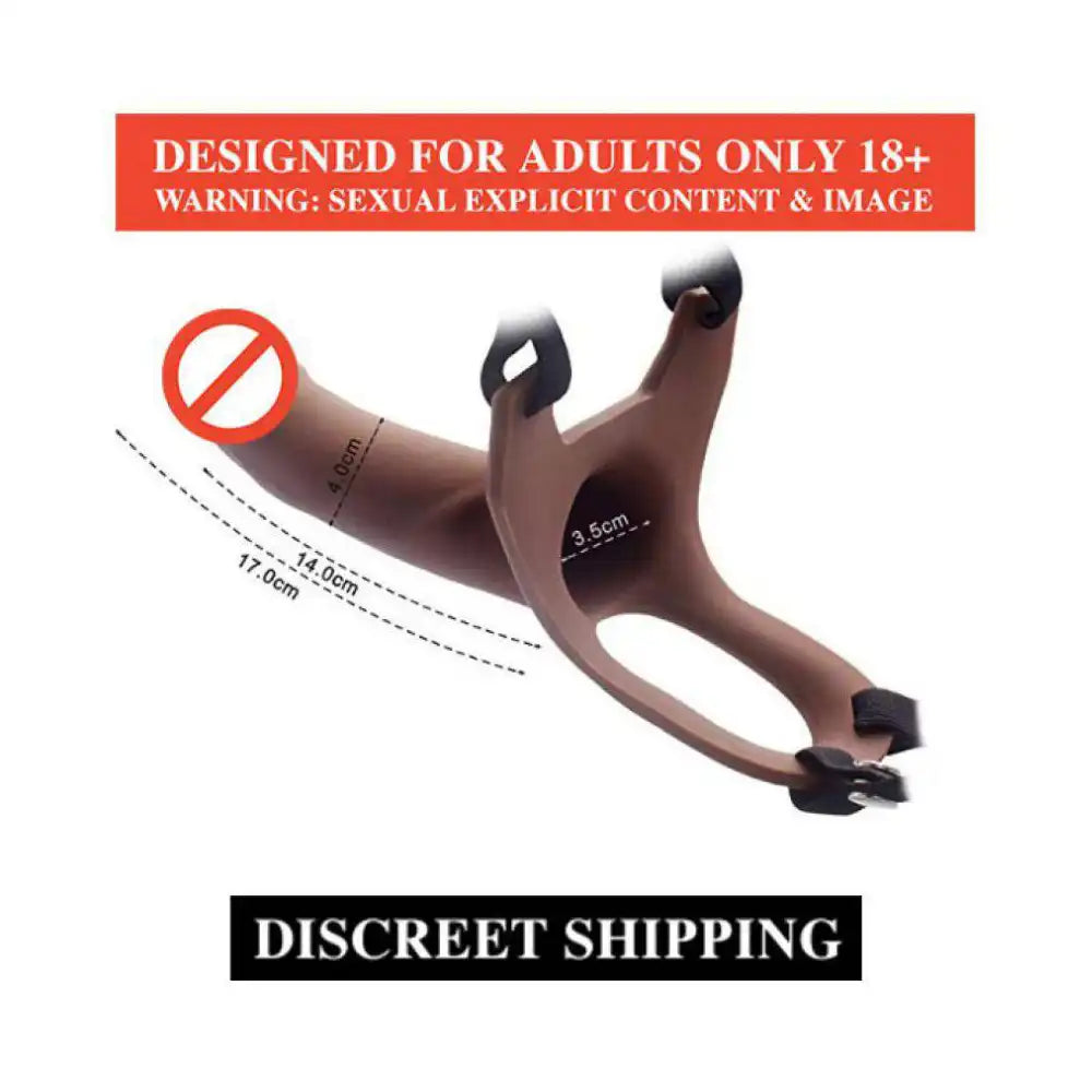 Hollow silicone curved wearable accessory with adjustable harness straps and ergonomic design.
