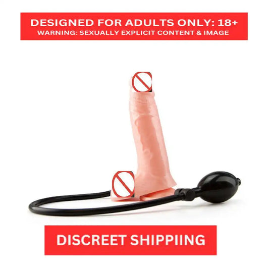 Inflatable suction cup wellness massager for women with adjustable air pump and flexible design.