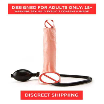Inflatable suction cup wellness massager for women with adjustable air pump and flexible design.