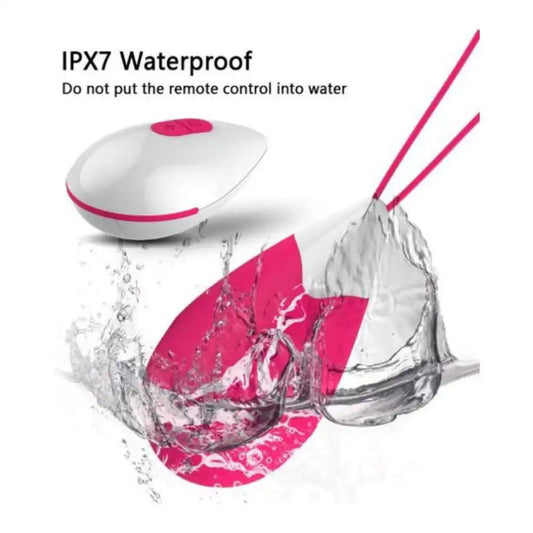Jumping wireless egg vibrator massager for women with remote control and 8 vibration modes.